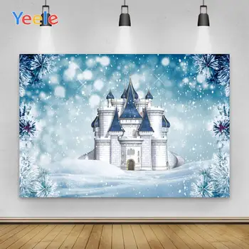 Yeele Photography Baby Birthday Castle Snowflake Photo Background Background Props Photocall for Studio Shoots Decor Customized