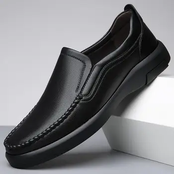 Vyriški batai Ruduo Britų verslo suknelė Laisvalaikio odiniai batai Vyriškas juodas kostiumas Jaunikis Vestuvių ūgis Didėjantis didysis pirštas Fas